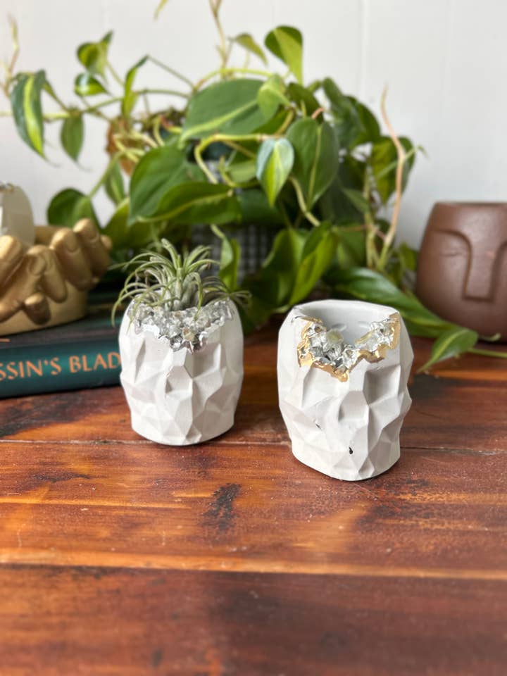 Geode Jack Skulls for wholesale by Queen City Crete