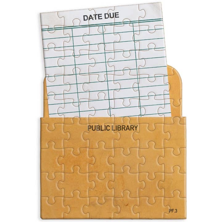 Gibbs Smith - Wholesale Puzzle - Adult - Library Card Jiggie Puzzle0