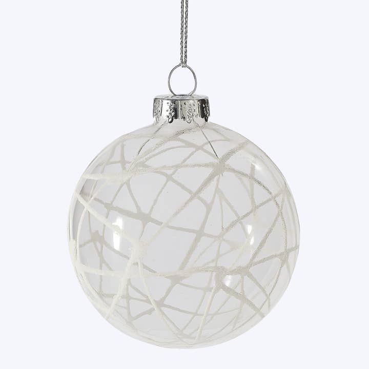 Geometric Frost Glass Ornament for wholesale by Merry & Bright LLC