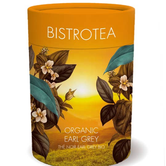 Chá preto Earl Grey biológico a granel (caixa de 150 g) por atacado de Bistrotea