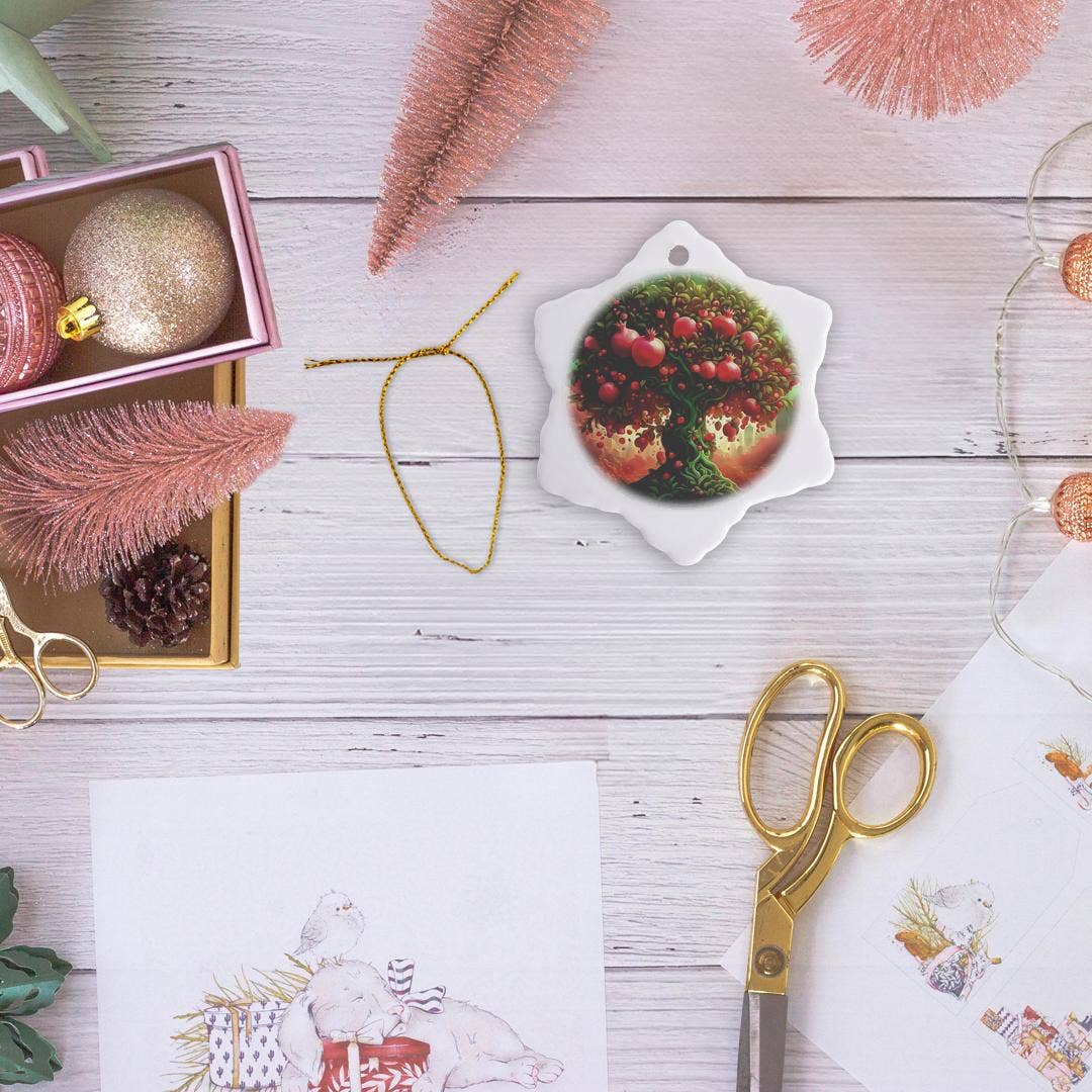 3dRose - Wholesale Ornament - 3dRose, Persephones Underworld Pomegranate Garden, Ornament12