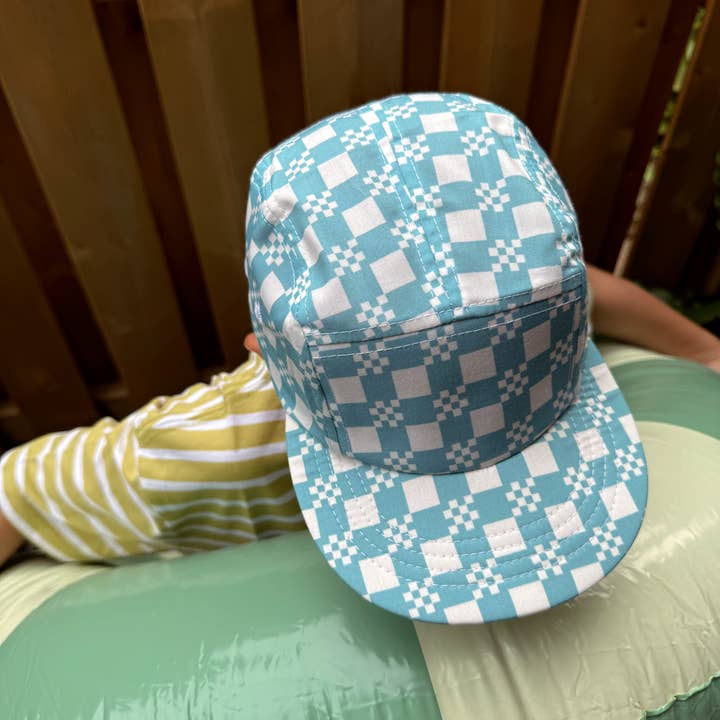 Twill & Pine 🇨🇦 - Wholesale Baseball Cap - Kids - The Blue Check - Baby & Kid's Five Panel Hat