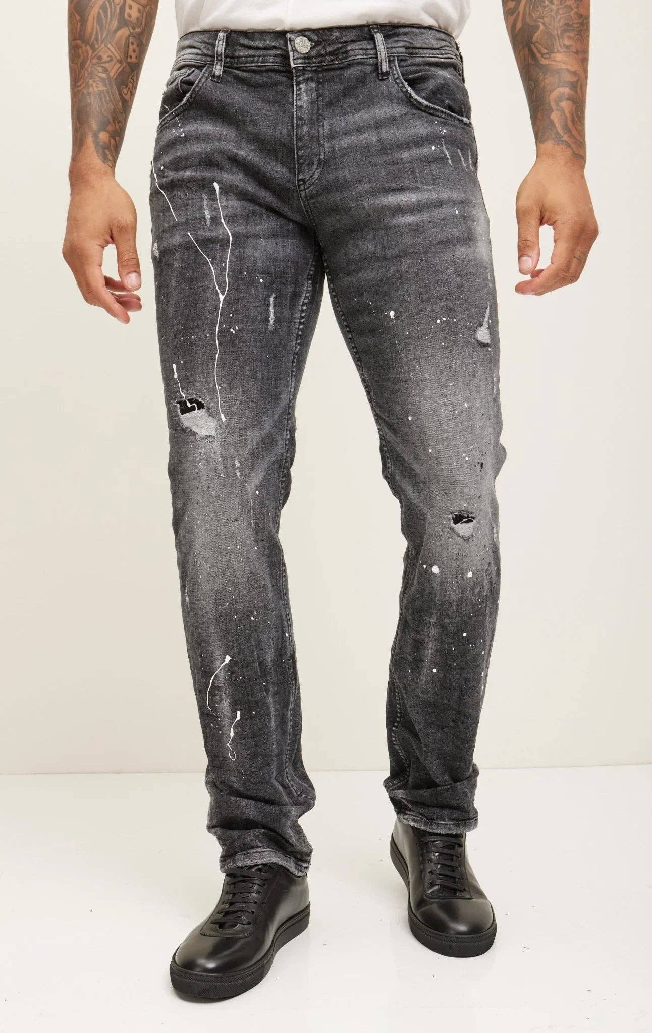 SCHWARZ Drip Denim Jeans für Herren - Schwarz für den Großhandel auf Faire1