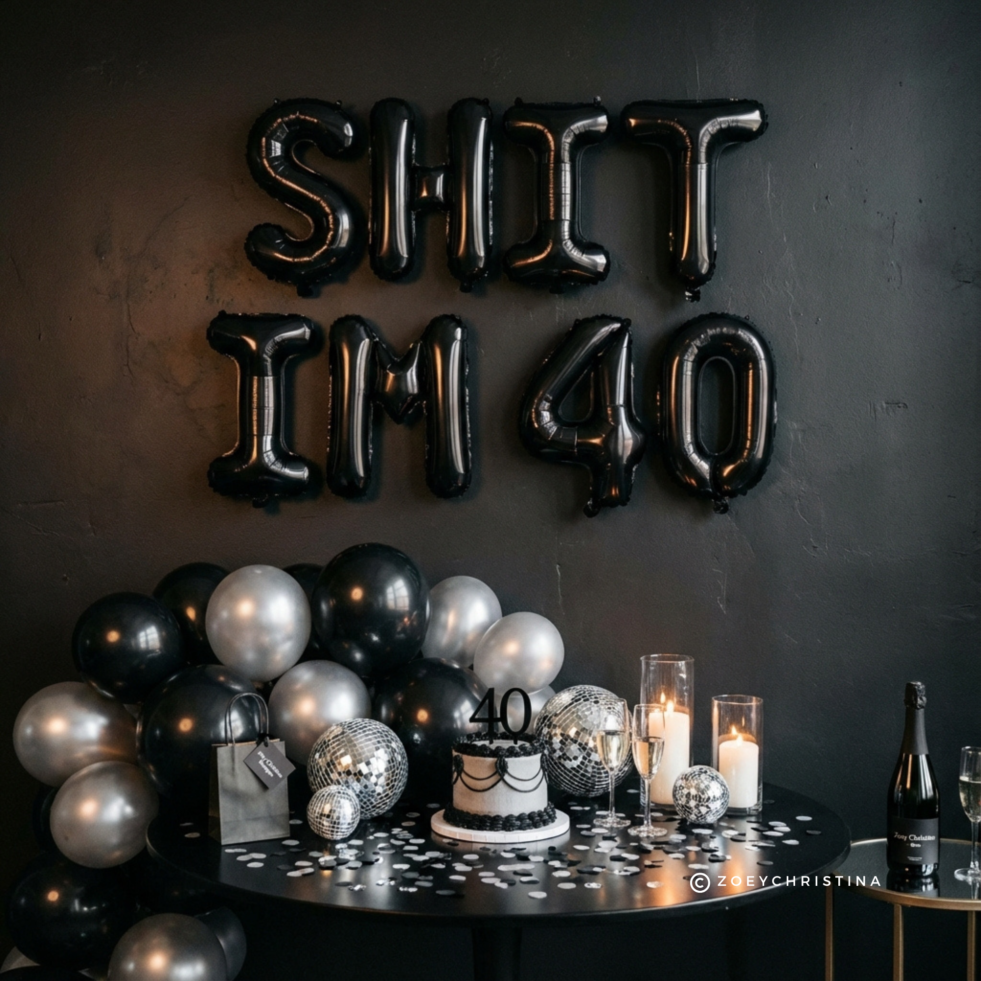 Zoey Christina – wholesale Partyskylt/-banderoll – SKIT IM 40 ballong banner11