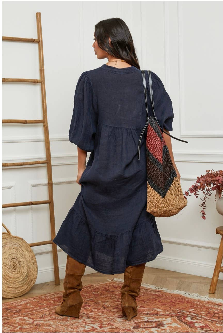 LÉA & LUC – Großhandel Kleid – Damen – 100 % Leinenkleid REF. 110914