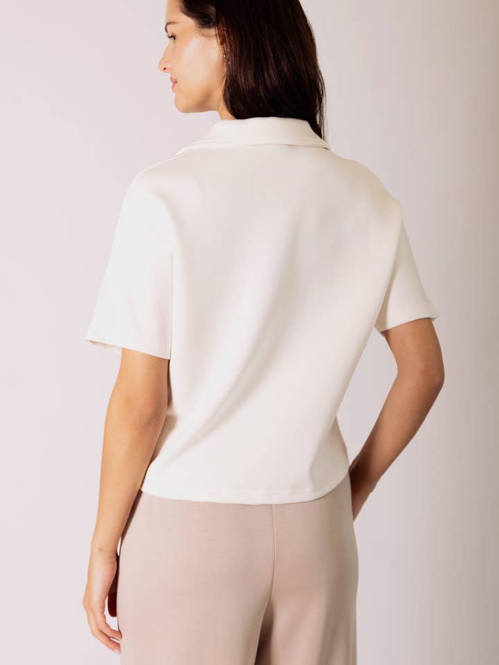 P. CILL - Wholesale Knit Top - Women's - P. CILL Butter Modal Short Sleeve Quarter Zip Top25