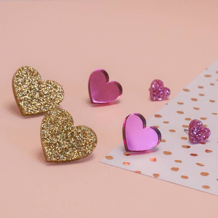 Pack Clous Cœur pour la vente par Foxx & Ginger Jewellery