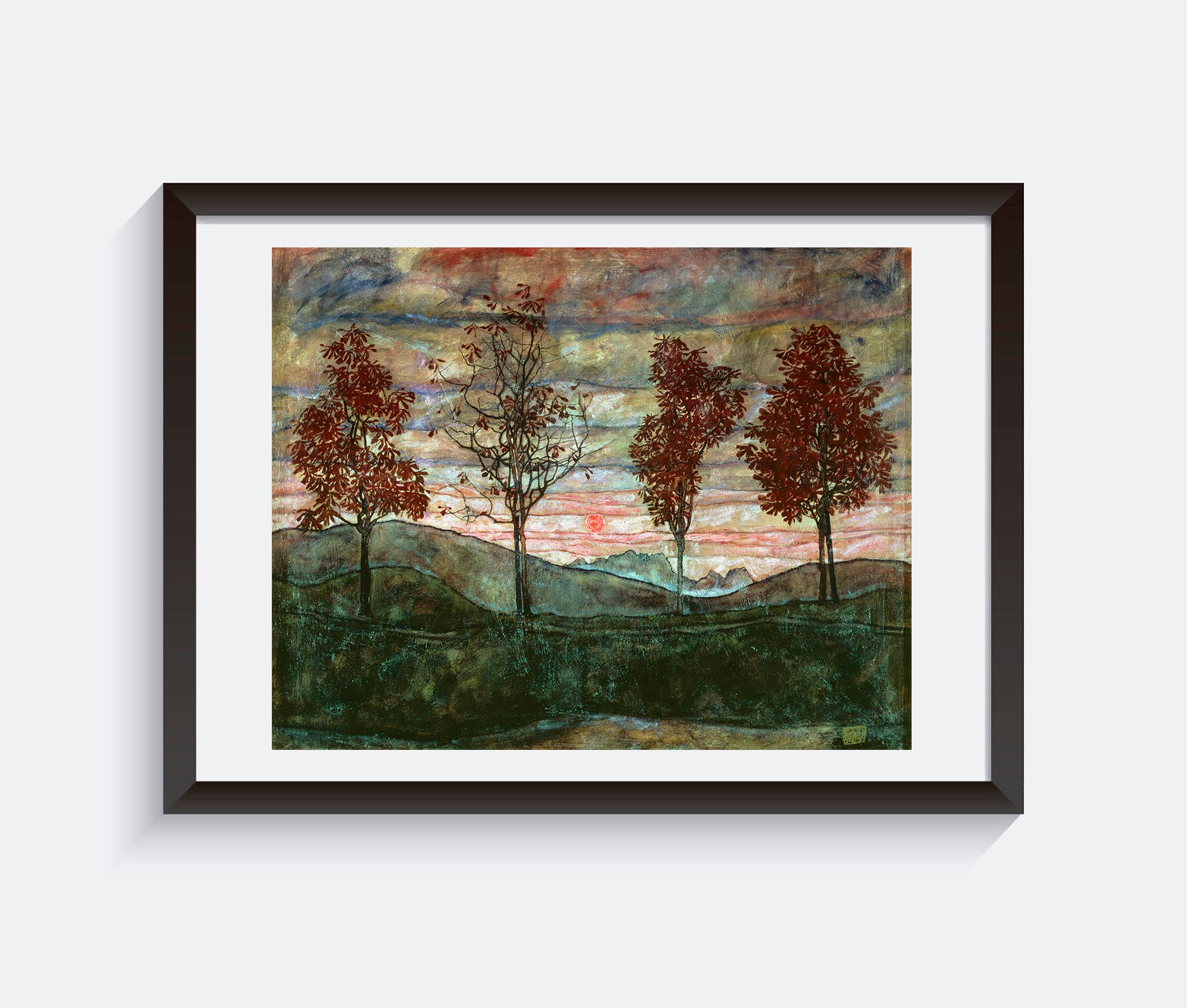 Go To Design - Wholesale Art Print - Fine art print Four Trees by Schiele unframed wall art2