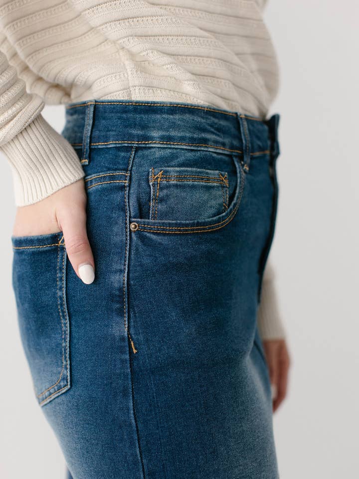 The Main Street Exchange - Wholesale Skirt - Women's - 'Wren' Classic Denim Skirt5