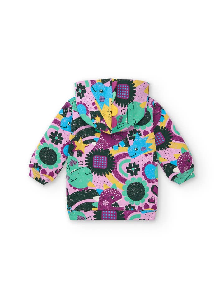 tuc tuc - Venta al por mayor Vestido - Niños - Sudadera con capucha estampado dino multicolor para niña