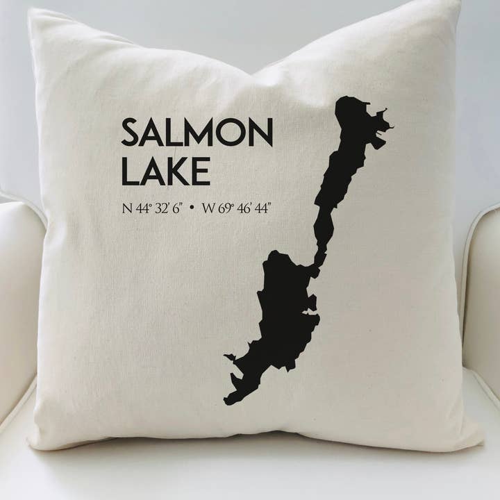 20x20 Custom Lake Pillow for wholesale by Salt + Fare