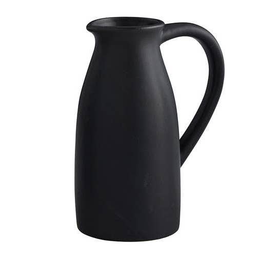 Angle - Wholesale Pitcher - Black Ceramic Pitcher - Small