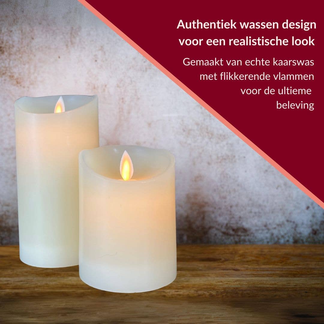a sunny day – Großhandel Flammenlose Kerze – Wiederaufladbare LED-Kerzen mit bewegter Flamme - 3 Stück2