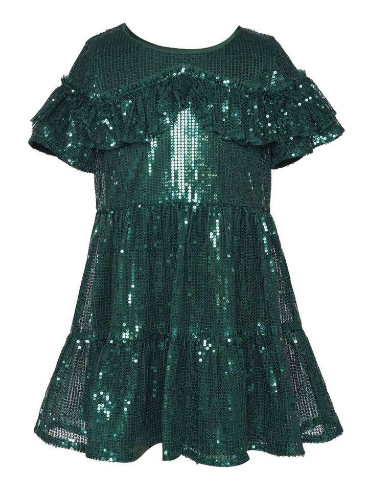 ROBE À SEQUINS À VOLANTS pour la vente par Hannah Banana , Baby Sara