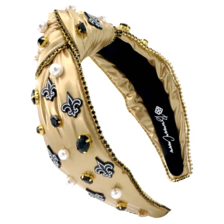New Orleans Saints Gold Logo Headband for wholesale by Brianna Cannon