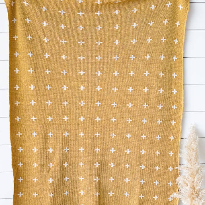 Modern Burlap - Wholesale Throw Blanket - Made in the USA | Mini Swiss Cross Knit Throw17