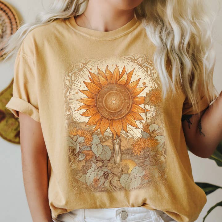 Refinery Number One LLC - Wholesale T-Shirt (Graphic) - Women's - Vintage Sunflower Field T-shirt8