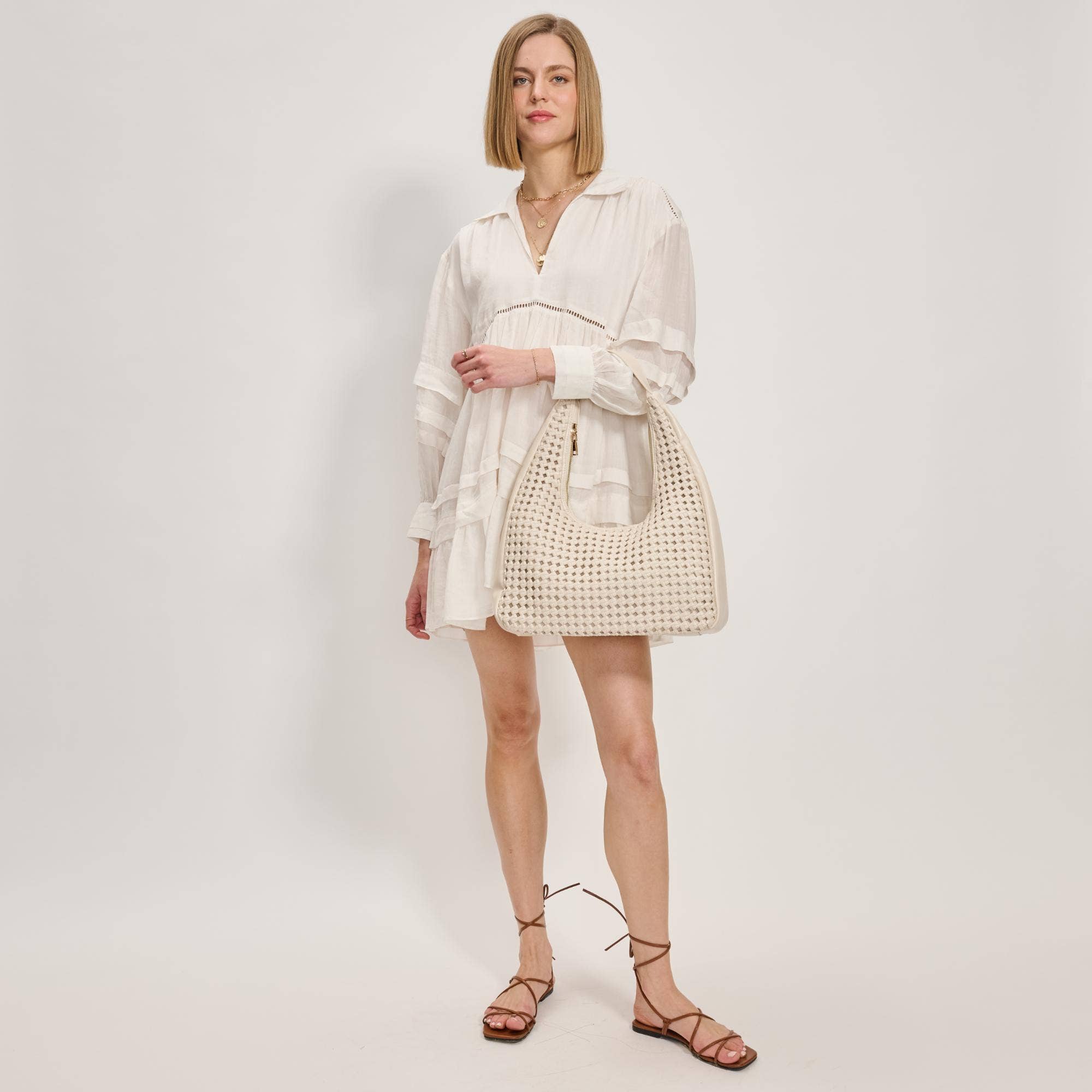 Moda Luxe – Engroshandel Skuldertaske – til kvinder – Renne Knot Vævet Hobo19