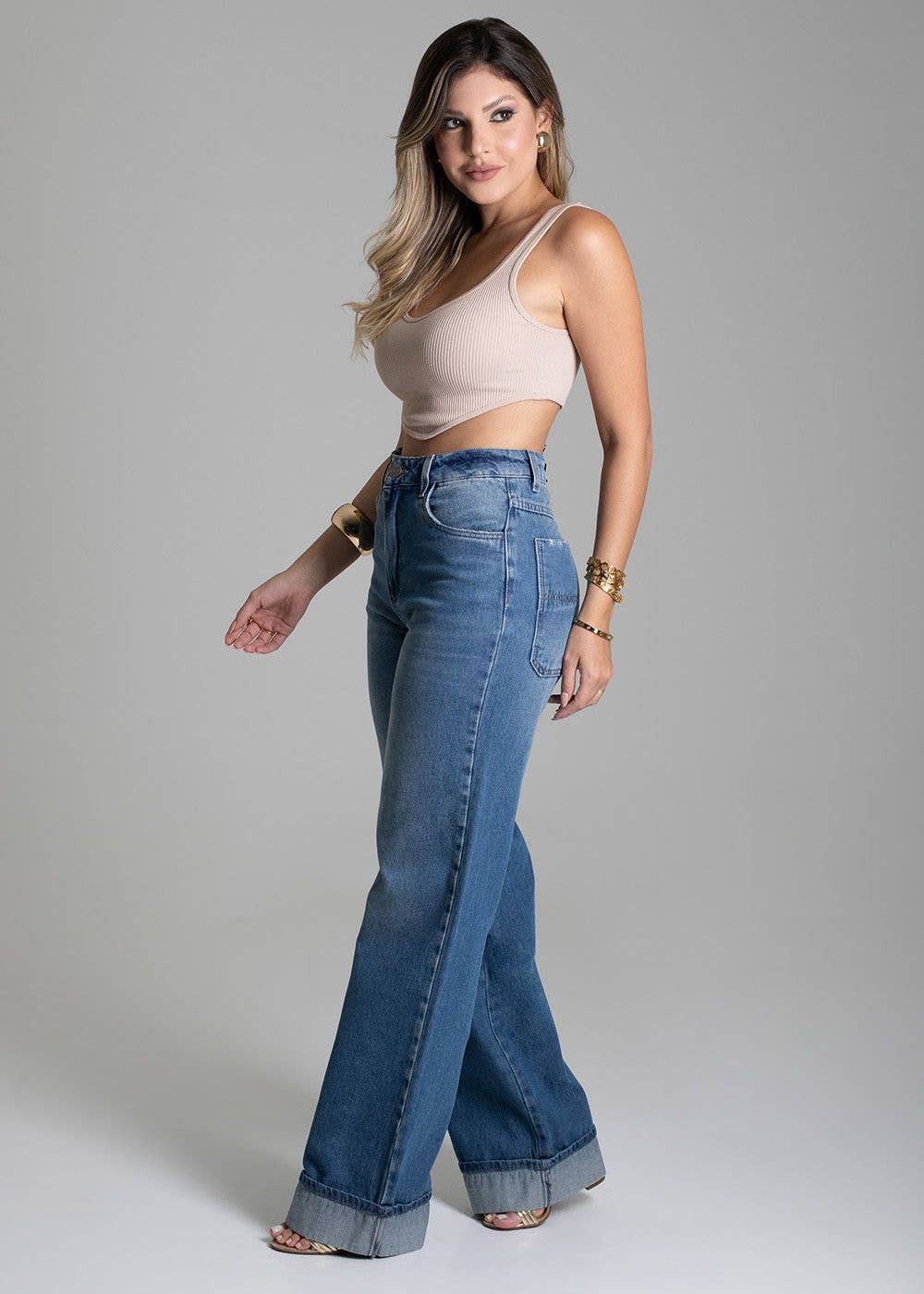 Sawary Jeans - Wholesale Jeans - Women's - Sawary Wide Leg Jeans3