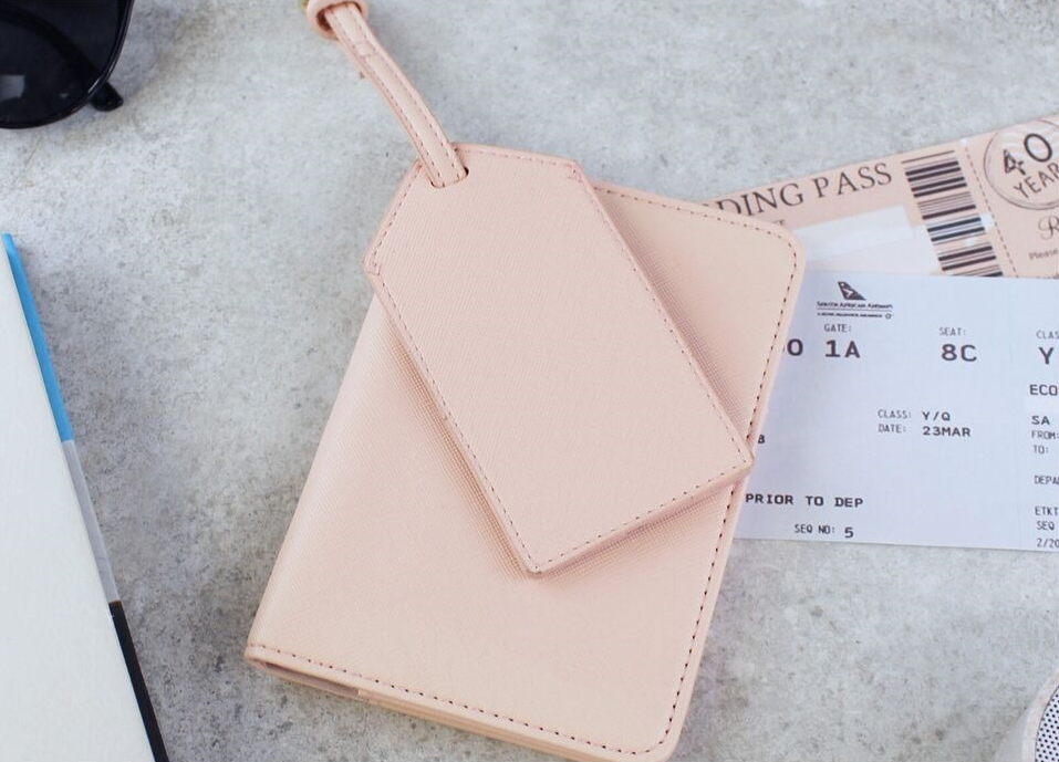 eBuyGB Craft Blanks - Wholesale Passport Case - Unisex - PU Leather Passport Holder & Luggage Tag Holiday Travel Set8