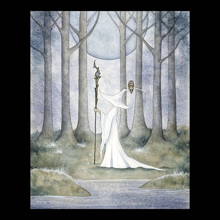 8x10 PRINT - White Mage for wholesale by Amy Brown Art