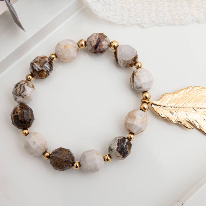 Bracelet de Jaspe rouge for wholesale by Bijoux Lyne Meikle