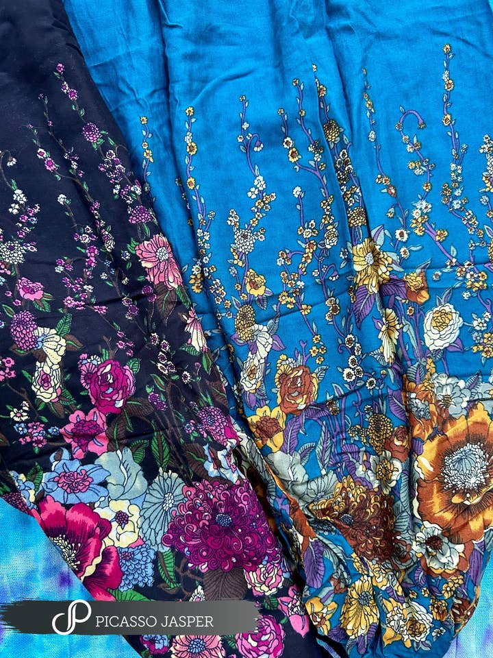 Picasso Jasper - Wholesale Pants - Women's - Flower Power, Two Pocket Magic Pants