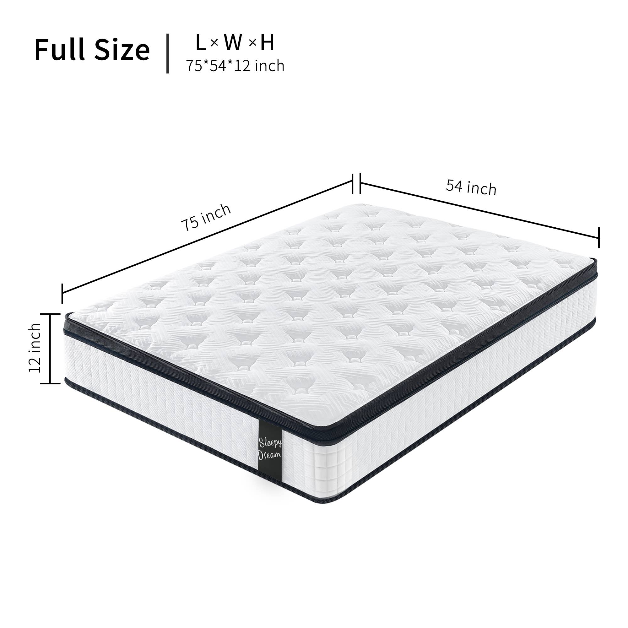39F Inc. - Vente Lit - Matelas hybride CertiPUR-US 12" (King/Queen/Full/Twin)2