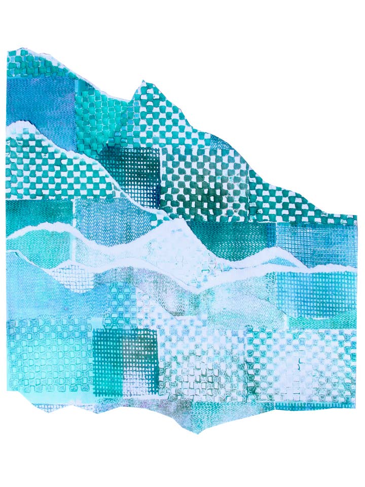 Impression non encadrée Montagnes Patchwork pour la vente par Artxtiles