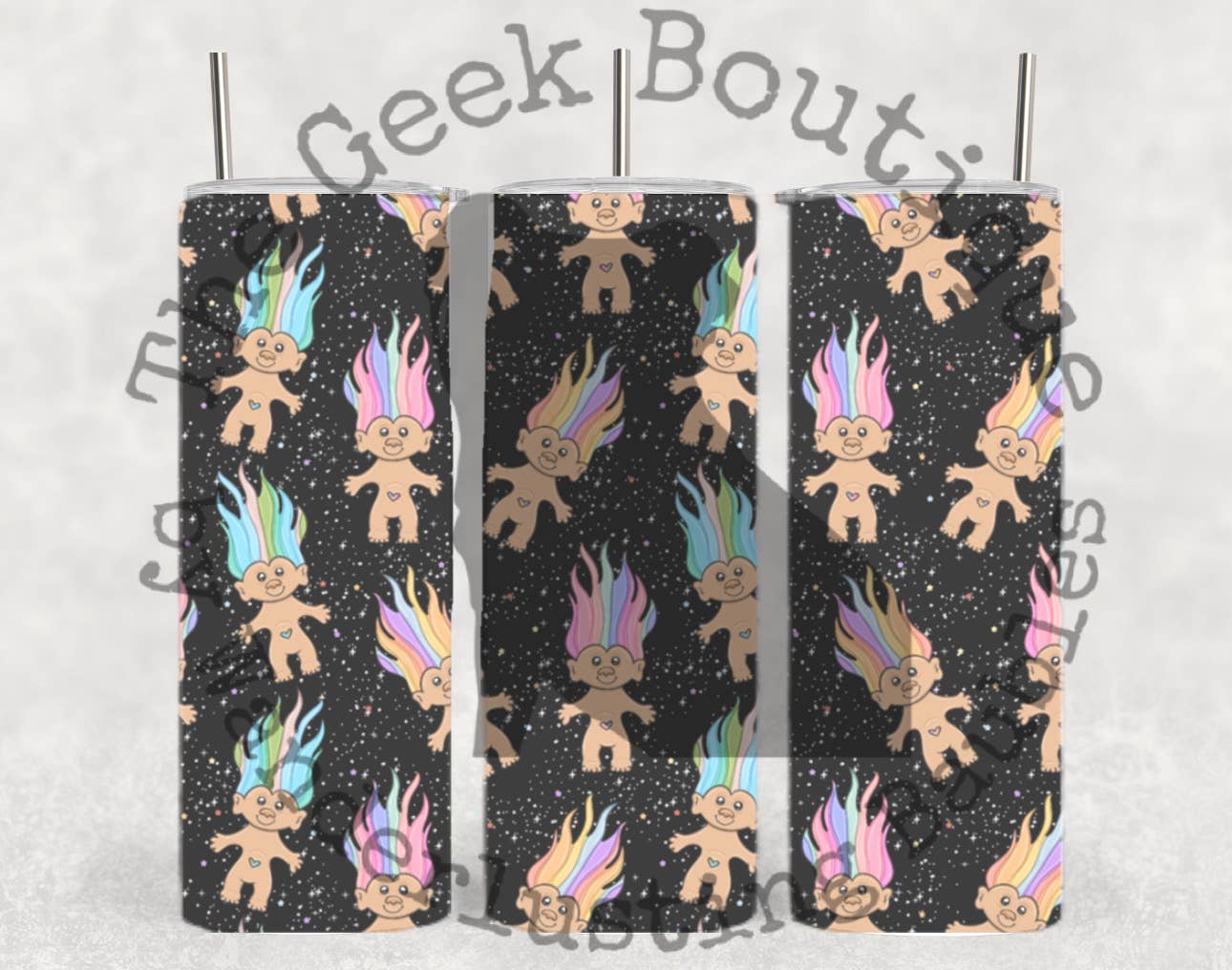 The Geek Boutique - Wholesale Insulated Mug/Tumbler - Retro Troll Toy Hair 1980's 1990's Tumbler0