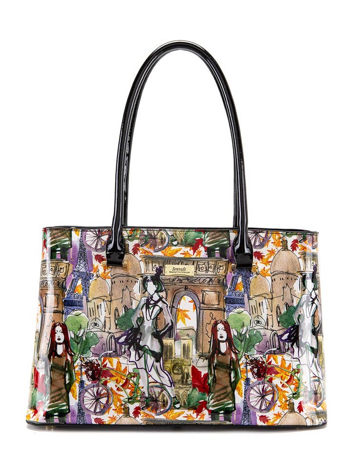 PARISIAN PATENT LEATHER SHOULDER BAG- SF42-7985- NEW IN for wholesale by Serenade Beverly Hills Collection