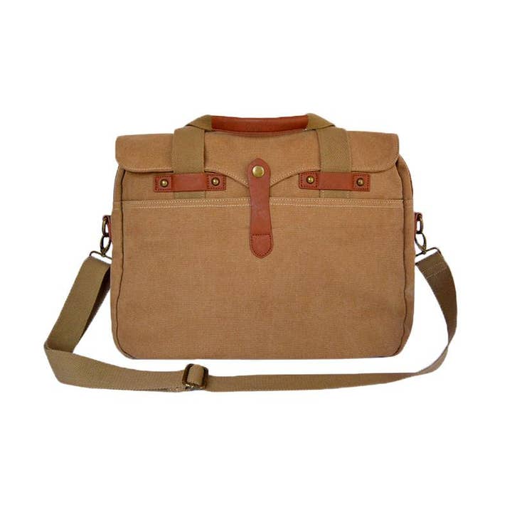 Dokumentmappe - Vasket Camel lærred for engroshandel hos Bellemonde