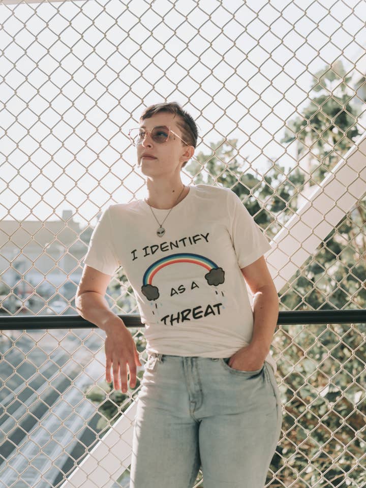 I Identify As A Threat Genderless Tee for wholesale by Queer The Way