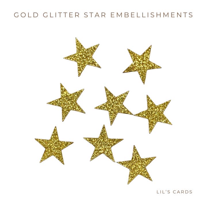 Lil's Cards - Wholesale Christmas card - Nutcracker & Ballerina Christmas Wishes Card - Gold Glitter Star Embellishment1