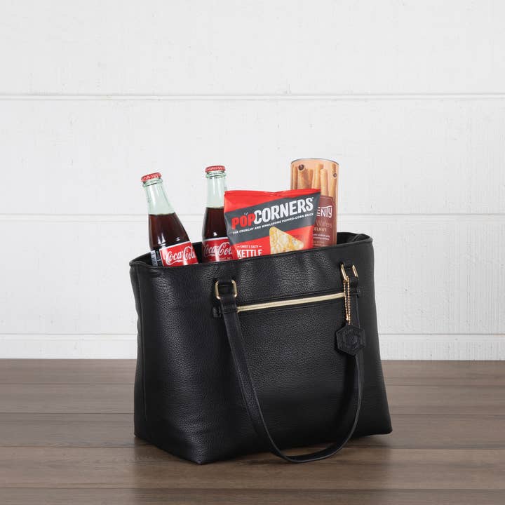 Black Uptown Cooler Tote Bag, (Black) for wholesale on Faire8