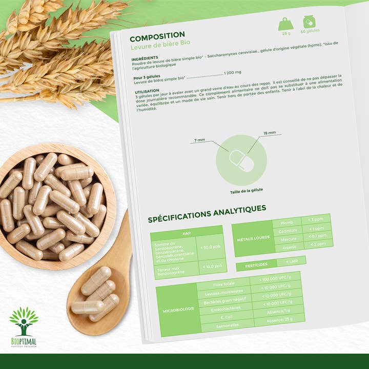 Bioptimal - Wholesale Oral Supplement/Vitamin - Organic Revivifiable Brewer's Yeast - in capsules
