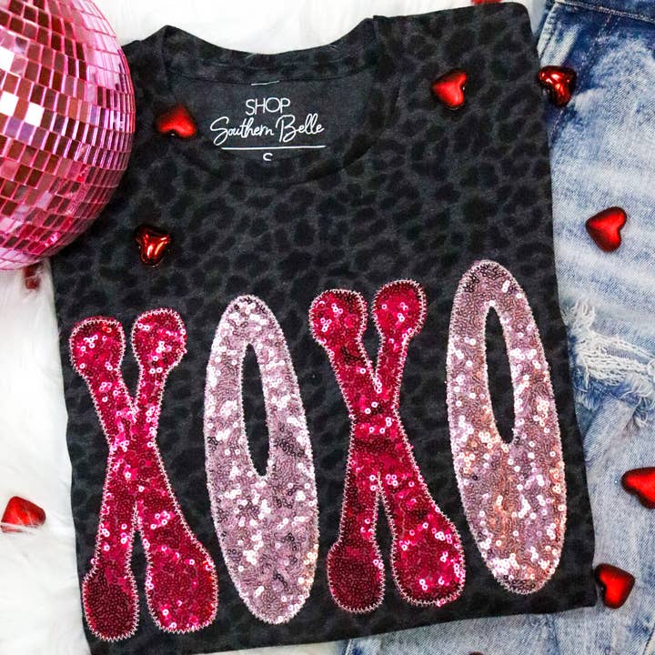 XOXO Valentines Day Short Sleeve Shirt for wholesale by Shop Southern Belle