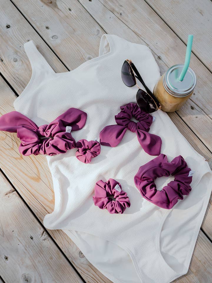 12 Assorted SWIM Scrunchies for wholesale by Created Mother