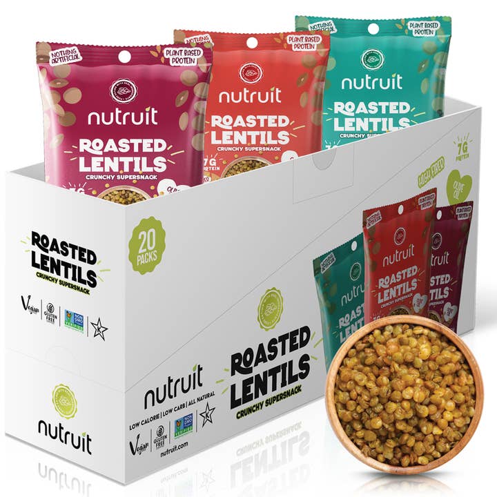 nutruit - Wholesale Chips - Nutruit Roasted Lentils(Variety 20 Pack)(Low MOQ Trial Box)