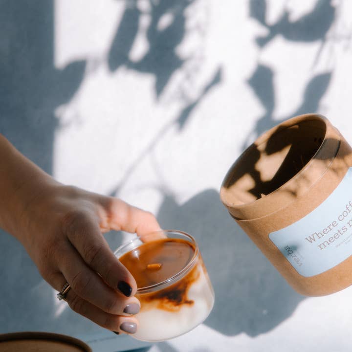 Verba Candle Co – wholesale Burkljus – Kaffeljus - Där kaffe möter mjölk, Naturligt kokosvax2