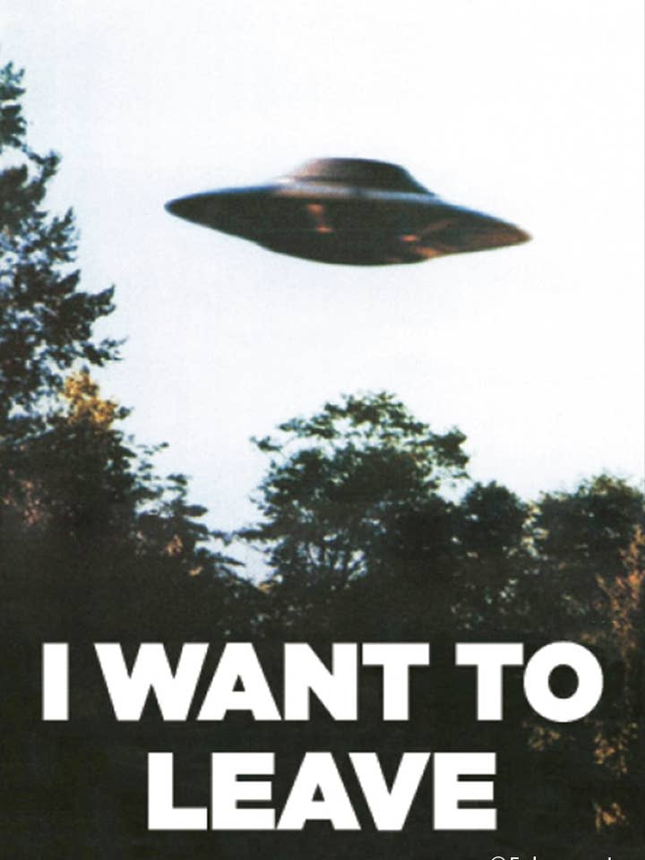 Magnet-I want to leave (UFO) for wholesale by Ephemera