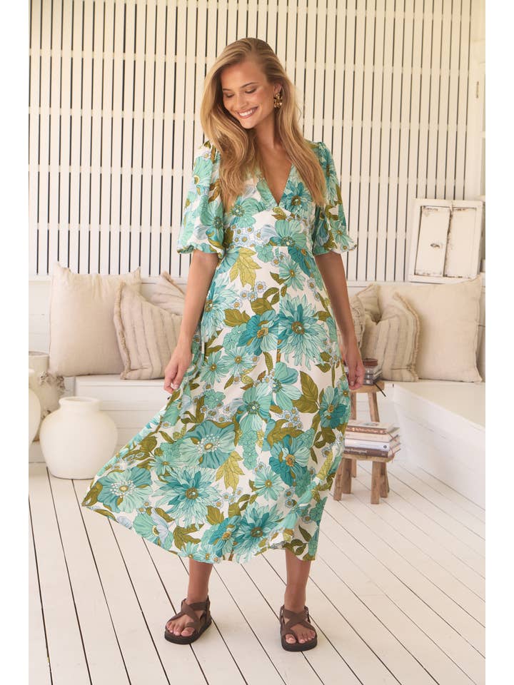 Jaase - Vente Robe – femme - ROBE MAXI DAPHNE IMPRIMÉE AMAYA