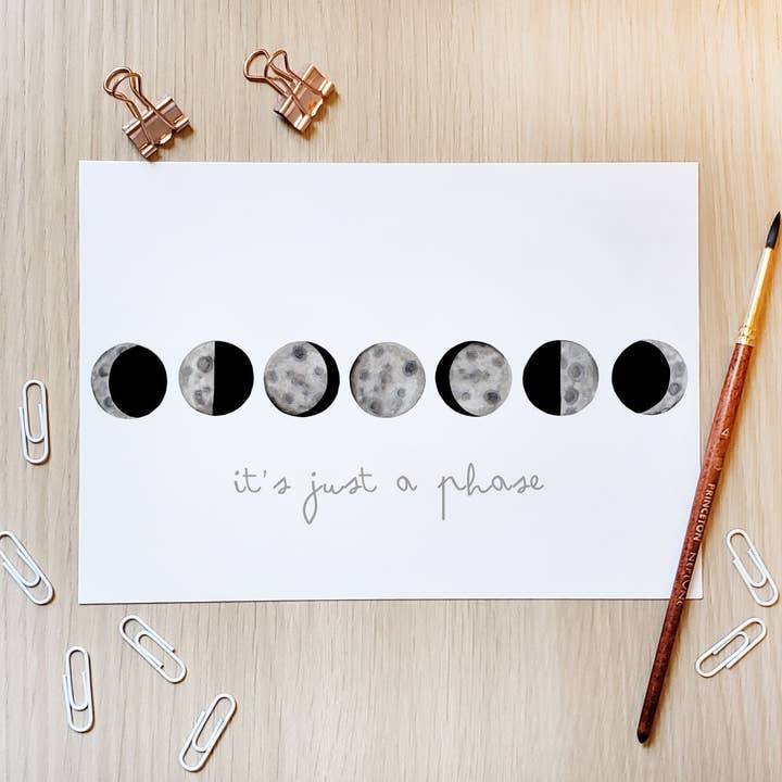 Moon Phase Art Imprimé pour la vente par The Curious Cactus