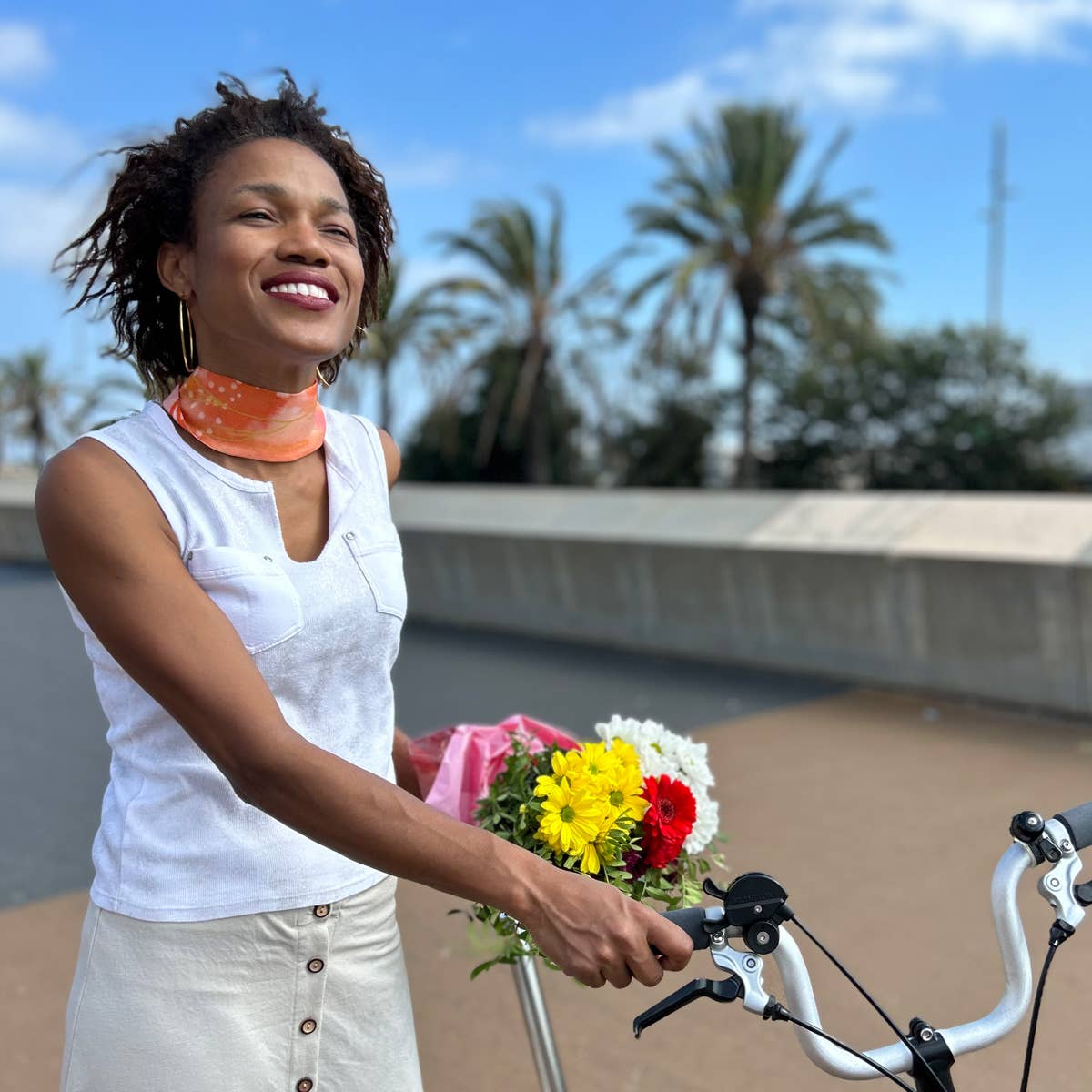 Bonito Mundo - Wholesale Scarf - Women's - Twilly Dreams - Natural Silk Ribbon3