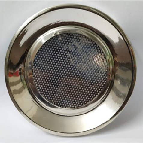 Brass Lid with Net Nickel Finish 11.5cm for wholesale by Green Tree