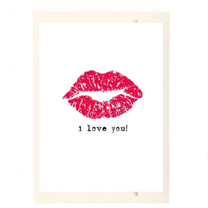 VALENTINES i love you - kiss for wholesale by Paperlove Boutique