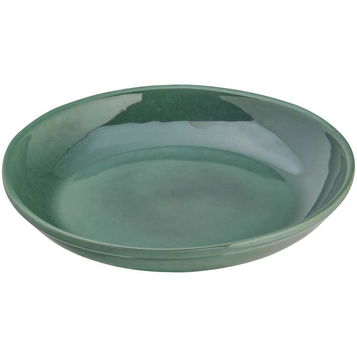 Birds Choice - Wholesale Bird Bath - Ohio Stoneware Bird Bath in Summer Green Made in USA