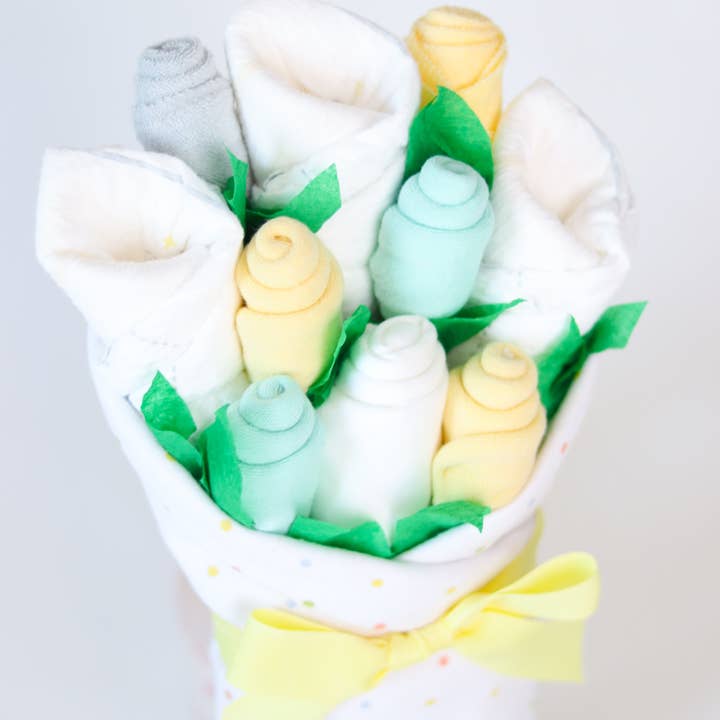 Baby Blossom Company - Wholesale New Mom Gift Box/Set - Gender Neutral Baby Gift Set Bouquet - Dot
