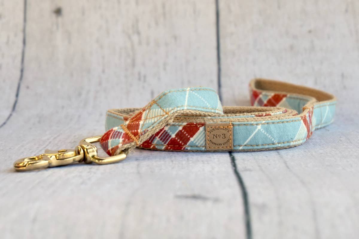 Finnegan’s Standard Goods - Wholesale Pet Collar - Dog - 1 inch Dutch Blue Plaid Collar1