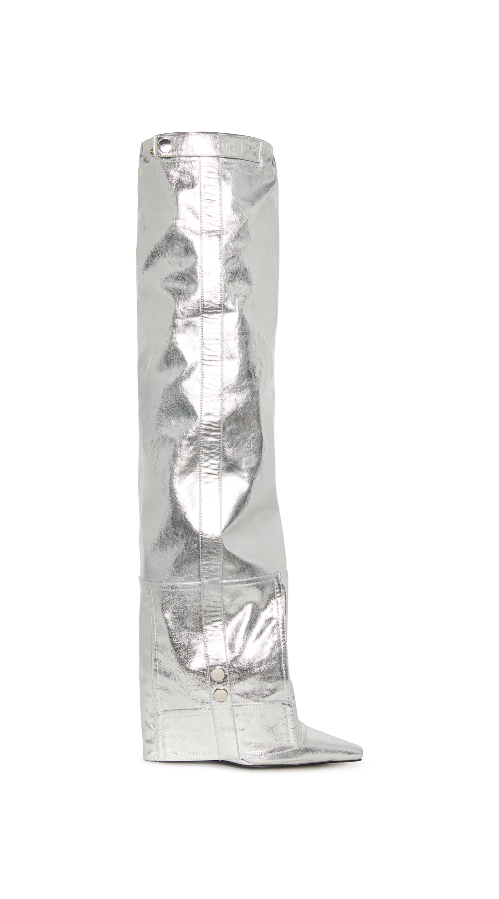 Lambert - Vendita all'ingrosso Stivali - Donna - Stivale con tacco a zeppa cargo argento EDGE0